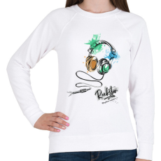 PRINTFASHION Fejhallgató  - Női pulóver - Fehér