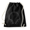 PRINTFASHION Fejhallgató - Sportzsák, Tornazsák - Fekete