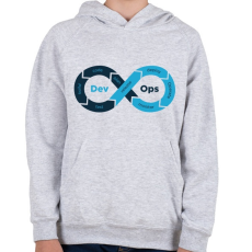 PRINTFASHION Fejlesztő - Gyerek kapucnis pulóver - Sport szürke