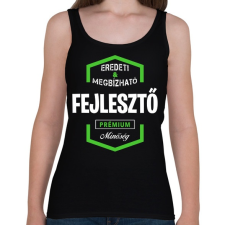 PRINTFASHION Fejlesztő prémium minőség - Női atléta - Fekete női trikó