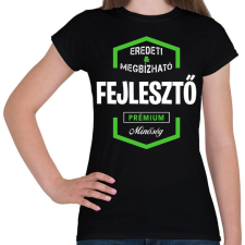 PRINTFASHION Fejlesztő prémium minőség - Női póló - Fekete női póló
