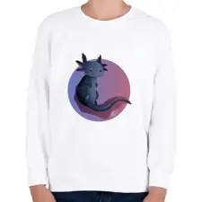 PRINTFASHION Fekete axolotl - Gyerek pulóver - Fehér gyerek pulóver, kardigán