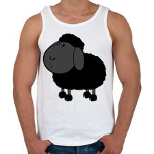 PRINTFASHION Fekete bárány - Férfi atléta - Fehér atléta, trikó