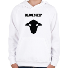 PRINTFASHION fekete bárány - Gyerek kapucnis pulóver - Fehér gyerek pulóver, kardigán