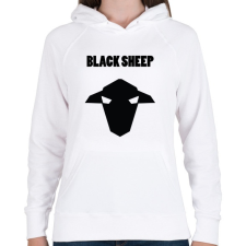 PRINTFASHION fekete bárány - Női kapucnis pulóver - Fehér női pulóver, kardigán