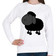 PRINTFASHION Fekete bárány - Női pulóver - Fehér női pulóver, kardigán