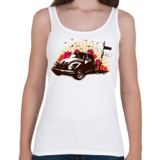 PRINTFASHION Fekete bogár útjelző tábla mellett - Női atléta - Fehér