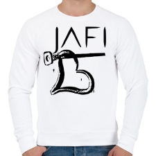 PRINTFASHION fekete jafi sziv szimbólum - Férfi pulóver - Fehér férfi pulóver, kardigán