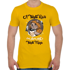 PRINTFASHION Fekete Kávé - Fekete Mágia  - Férfi póló - Sárga