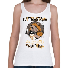 PRINTFASHION Fekete Kávé - Fekete Mágia  - Női atléta - Fehér női trikó