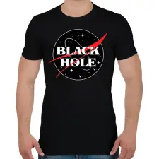 PRINTFASHION Fekete lyuk NASA paródia - Férfi póló - Fekete férfi póló