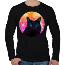 PRINTFASHION Fekete macska - Férfi hosszú ujjú póló - Fekete férfi póló
