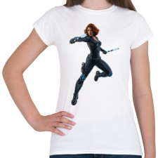 PRINTFASHION Fekete Özvegy - Női póló - Fehér női póló