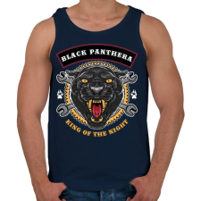 PRINTFASHION Fekete párduc - Férfi atléta - Sötétkék atléta, trikó