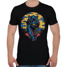 PRINTFASHION Fekete párduc - Férfi póló - Fekete
