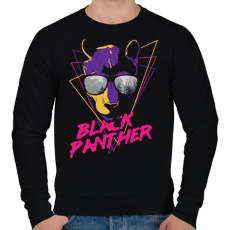 PRINTFASHION Fekete párduc - Férfi pulóver - Fekete