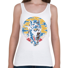 PRINTFASHION Fekete párduc - Női atléta - Fehér