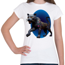 PRINTFASHION Fekete párduc - Női póló - Fehér női póló