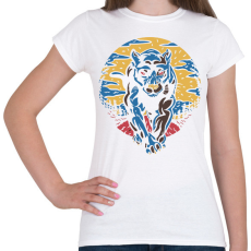 PRINTFASHION Fekete párduc - Női póló - Fehér