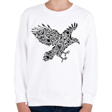 PRINTFASHION Fekete sas - Gyerek pulóver - Fehér gyerek pulóver, kardigán