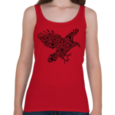 PRINTFASHION Fekete sas - Női atléta - Cseresznyepiros