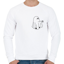 PRINTFASHION Fekete szellem - Férfi pulóver - Fehér férfi pulóver, kardigán