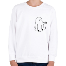 PRINTFASHION Fekete szellem - Gyerek pulóver - Fehér