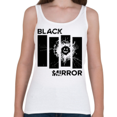 PRINTFASHION Fekete Tükör - Női atléta - Fehér