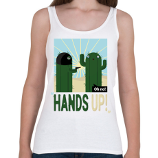 PRINTFASHION Fel a kezekkel! - Kaktusz - Női atléta - Fehér