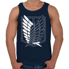 PRINTFASHION Felderítő egység minta (AOT) - Férfi atléta - Sötétkék