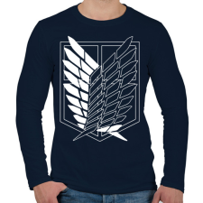 PRINTFASHION Felderítő egység minta (AOT) - Férfi hosszú ujjú póló - Sötétkék férfi póló