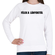 PRINTFASHION Félek a lányoktól - Női pulóver - Fehér