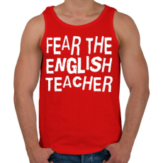 PRINTFASHION Félelem az angol tanártól! - Férfi atléta - Piros