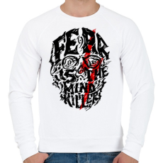 PRINTFASHION Félelem - Férfi pulóver - Fehér