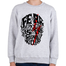PRINTFASHION Félelem - Gyerek pulóver - Sport szürke