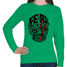 PRINTFASHION Félelem - Női pulóver - Zöld női pulóver, kardigán