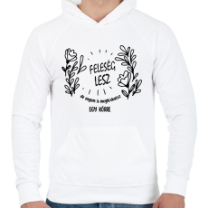 PRINTFASHION Feleség lesz - Férfi kapucnis pulóver - Fehér
