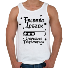 PRINTFASHION Feleség leszek Lánybúcsú folyamatban - Férfi atléta - Fehér atléta, trikó