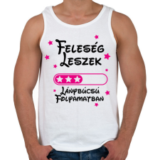 PRINTFASHION Feleség leszek Lánybúcsú folyamatban - Férfi atléta - Fehér atléta, trikó