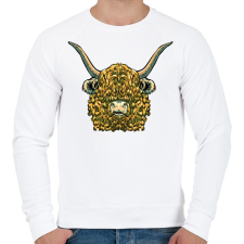 PRINTFASHION Felföldi marha - Férfi pulóver - Fehér férfi pulóver, kardigán