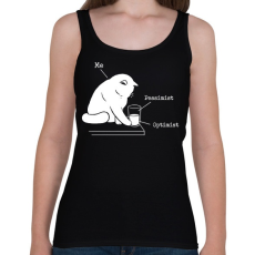 PRINTFASHION Félig üres vagy félig tele? - Női atléta - Fekete