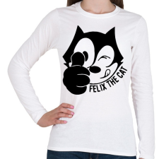 PRINTFASHION Felix the cat - Női hosszú ujjú póló - Fehér női póló
