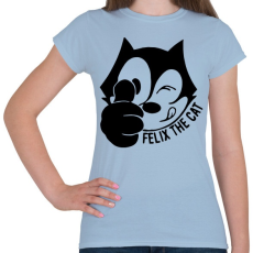 PRINTFASHION Felix the cat - Női póló - Világoskék