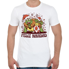 PRINTFASHION Feliz Navidad - Férfi póló - Fehér férfi póló