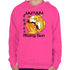 PRINTFASHION Felkelő nap - Gyerek kapucnis pulóver - Fukszia gyerek pulóver, kardigán