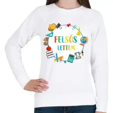 PRINTFASHION Felsős lettem - Női pulóver - Fehér női pulóver, kardigán