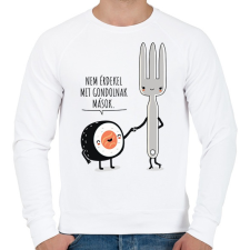 PRINTFASHION Felvállalós sushi - Férfi pulóver - Fehér férfi pulóver, kardigán