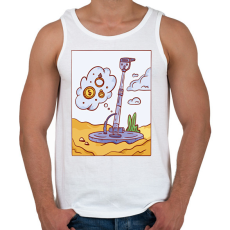PRINTFASHION Fém detektor - Férfi atléta - Fehér