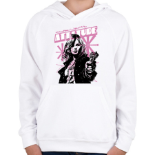 PRINTFASHION Feminista - Gyerek kapucnis pulóver - Fehér gyerek pulóver, kardigán