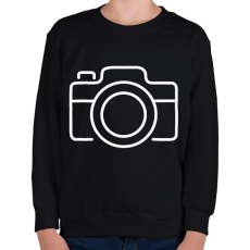 PRINTFASHION fényképezőgép  - Gyerek pulóver - Fekete